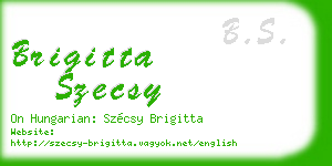 brigitta szecsy business card