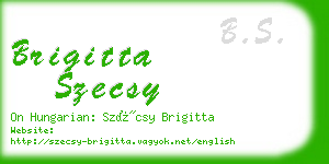 brigitta szecsy business card